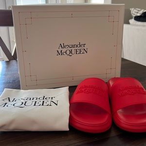 ALEXANDER MCQUEEN Pool Sandals RED ❤️❤️❤️❤️